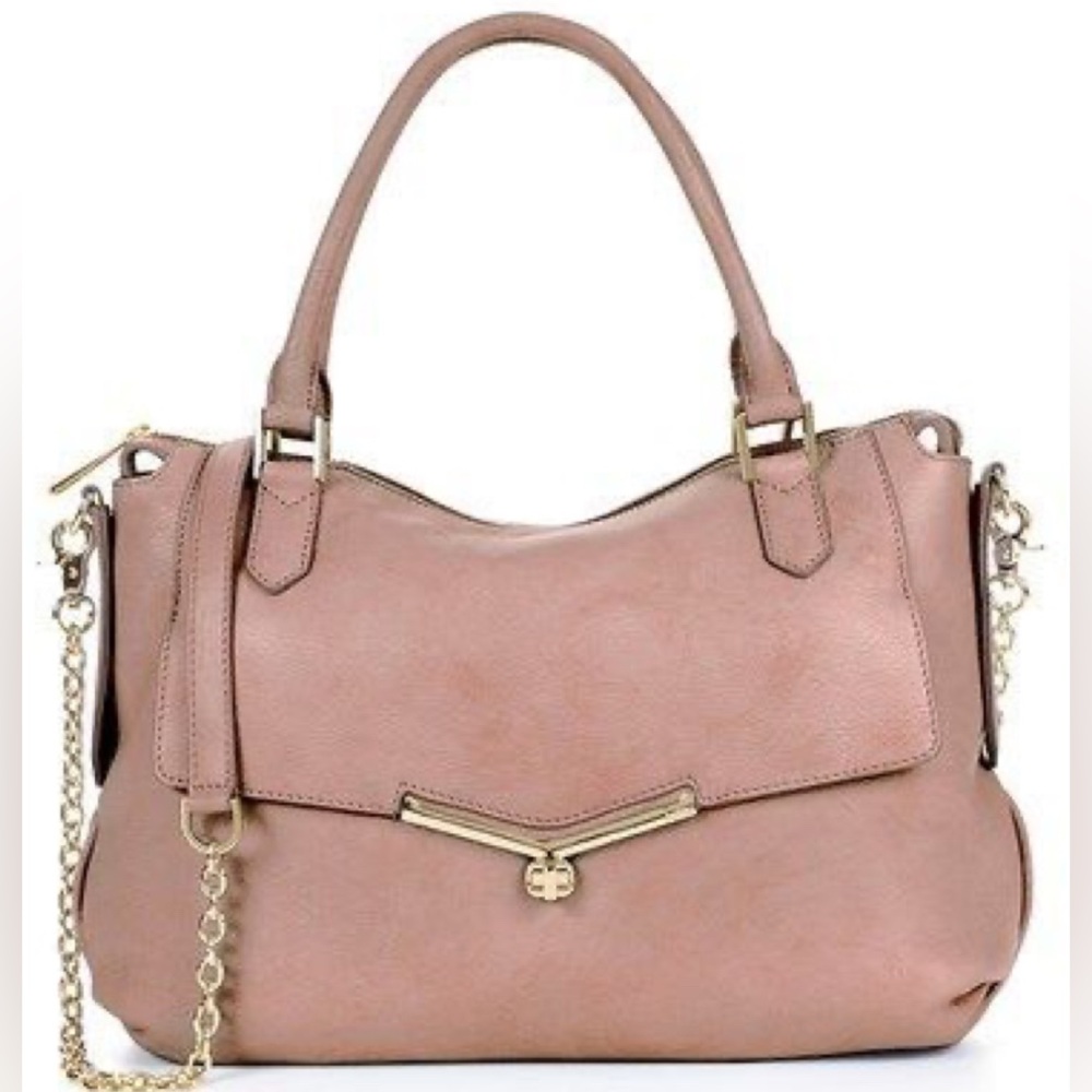 Botkier Valentina Satchel, Convertible Shoulder, Crossbody Bag, Dusty Rose
